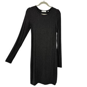 American Tall Midi Dress size Size L/XL Dark Gray Crewneck Long Sleeve Pullover